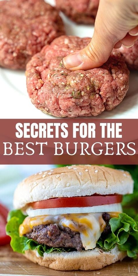 If you are looking for the Best Homemade Burgers, this recipe is for you! With only a few ingredients and minimal prep work, you can have the best juicy, flavorful homemade burgers thanks to a few key pro-tips. How To Make The Best Burger Patties, Homemade Juicy Burgers Recipe, Gourmet Burgers Recipes Homemade, Home Made Beef Burgers Recipes, Juicy Hamburgers On The Grill, How To Make Burgers On The Stove, Best Homemade Burgers Patties Recipe, Best Stovetop Burgers, Handmade Burgers Patties