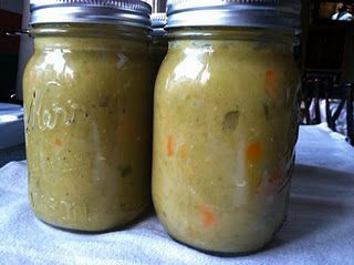 Split Pea Ham Soup, Split Pea And Ham Soup, Canning Soup Recipes, Sauteed Carrots, Pea And Ham Soup, Ham Soup, Split Pea Soup, Canned Goods, Pea Soup