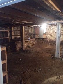 how to transform a damp dark basement with a dirt floor, basement ideas, cleaning tips, flooring, home improvement Dirt Floor Basement, Cheap Basement Remodel, Small Basement Remodel, Dark Basement, Old Basement, Basement Remodel Diy, Man Cave Basement, Basement Storage, Waterproofing Basement