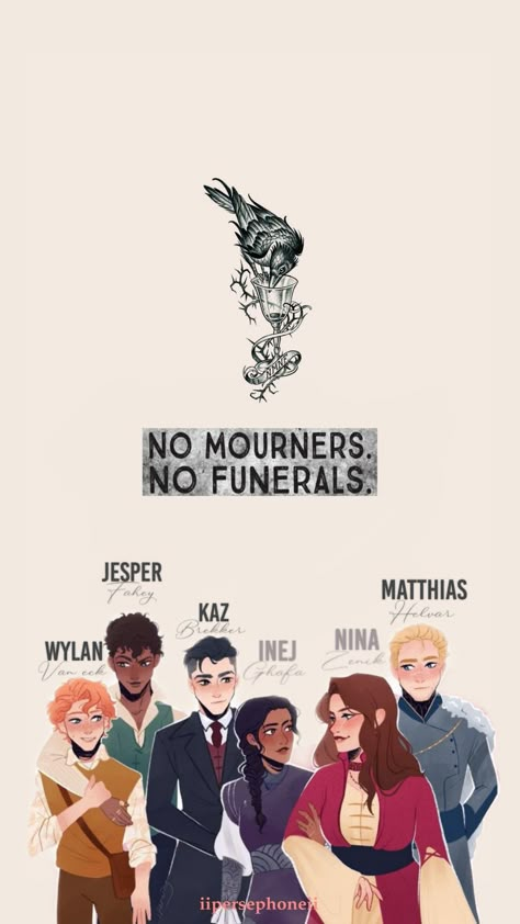 The Six Crows, 6 Of Crows Wallpaper, Six Of Crows Characters Fan Art, The Crows Wallpaper, Six Of Crows Phone Wallpaper, Wylan Van Eck Wallpaper, Six Of Crows Fanart Wallpaper, Kinga Core, Six Of Crows Quotes Wallpaper