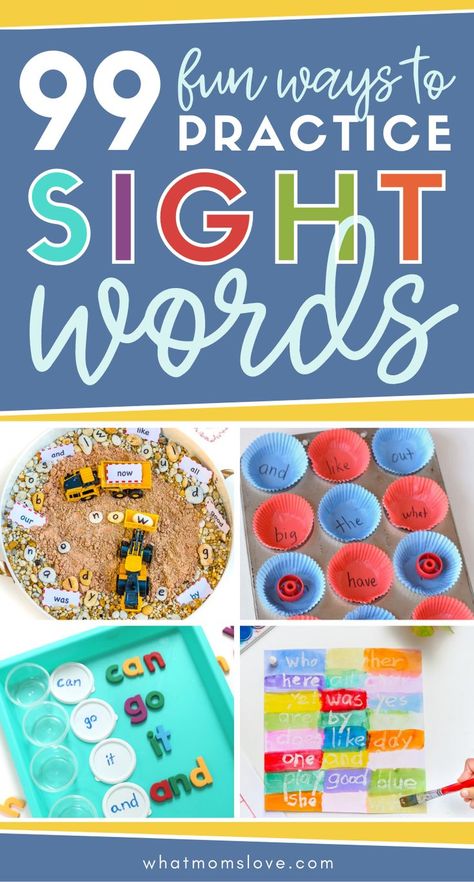 Ways To Make Sight Words Fun, Fun Ways To Teach Kindergarten Sight Words, Ways To Teach Sight Words Kindergarten, Fun Ways To Practice Sight Words At Home, Best Ways To Teach Sight Words, Sight Words Sensory Activities, Fun Hands On Activities For Kindergarten, Ways To Practice Sight Words At Home, Sight Word Fun Activities