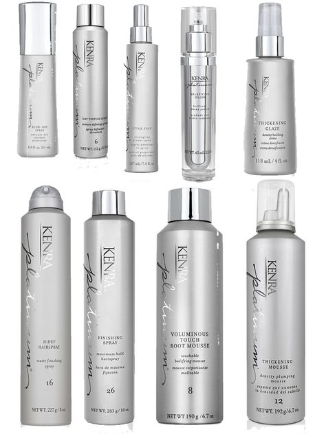 Kendra Platinum Hair Products, Kendra Hair Products, Luxury Hair Care Products, Maui Hair Products, Hair Salon Products, Kenra Hair Products, Black Hair Products, Rustic Salon, Salon Hair Products