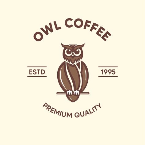 Download this Premium Vector illustration of Owl Coffee Logo and discover more Professional Graphic Resources on Freepik. #freepik #vector #logo Owl Coffee Logo, Owl Coffee, Owl Logo, Coffee Logo, Identity Design Logo, Coffee Shop Design, Diy Home Furniture, Bakery Cafe, Coffee Shops