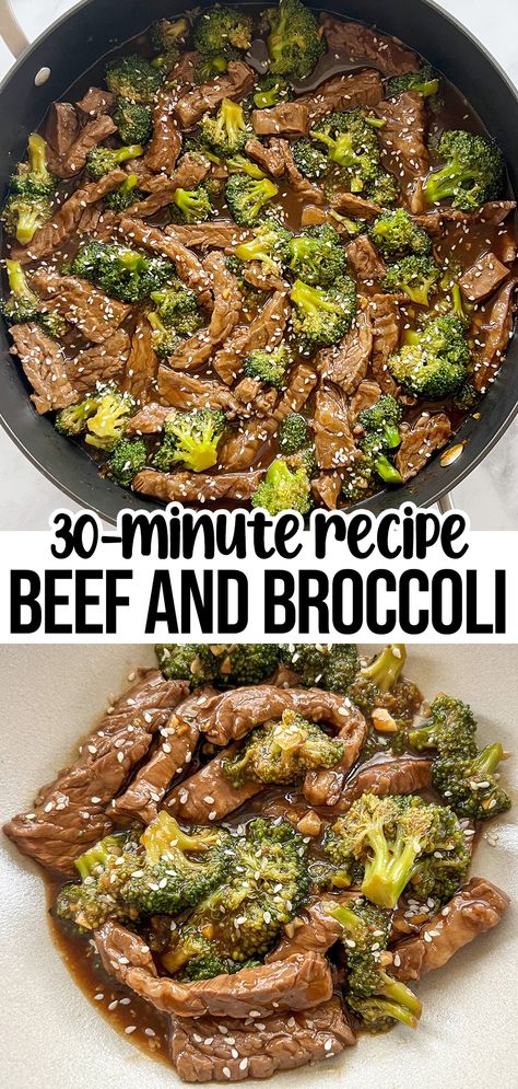 Beef and broccoli in skillet. Beef And Broccoli Fried Rice, Broccoli Recipes Gluten Free, Gluten Free Beef And Broccoli, Beef And Broccoli Recipe, Steak And Broccoli, Tender Meat, Better Than Takeout, Broccoli Recipe, Broccoli Stir Fry