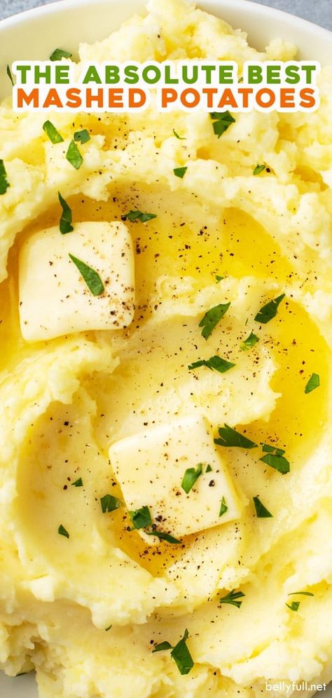 This is the best homemade mashed potatoes recipe! Using yukon gold potatoes, butter, milk, sour cream, and seasonings, you end up with a creamy, flavorful, easy side dish for any weeknight dinner! Mashed Potatoes Without Gravy, Mashed Potatoes Recipe Yellow Potatoes, Mashed Potatoes Evaporated Milk, Mashed Yellow Potatoes Recipe, Yukon Gold Mashed Potatoes Recipe, Evaporated Milk Mashed Potatoes, Mashed Potato Main Dish, Mashed Potatoes Golden Potatoes, Creamer Mashed Potatoes