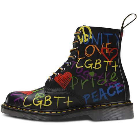 Enby Shoes, Shoes Stitch, Boots Rainbow, Rainbow Boots, Upcycle Shoes, Stitch Shoes, Shoes Logo, Pride Shoes, Goth Shoes