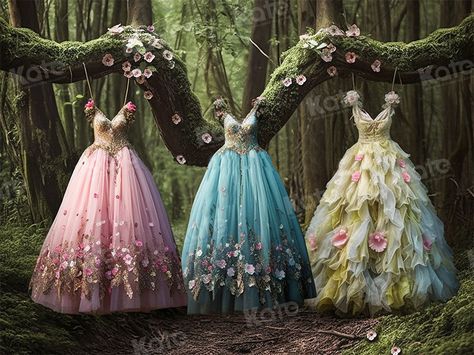 Princess Backdrop, Princess Backdrops, Enchanted Dress, Fairy Gown, Forest Summer, Summer Princess, Fairytale Gown, Garden Backdrops, Fairy Tales For Kids