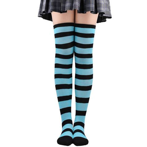 PRICES MAY VARY. 🟥【Soft & Comfortable】This striped knee high socks is made of high quality polyester fiber,which is breathable and comfortable,feels smooth and soft,with good sweat absorption performance,but without the bulk in your boots,all parts of the socks have good elasticity. 🟩【Over Knee High Socks】These womens striped thigh high socks are suitable for most teens,girls,women,adults.One size is suitable for most people,the tube height is 50cm/19.68inch,the sole length is 18cm/7.08inch,an Striped Thigh High Socks, Elegant Vest, Christmas And Halloween, Elegant Gloves, Striped Stockings, Elegant Pant, Chic Sneakers, Knit Stockings, Casual Day Dresses