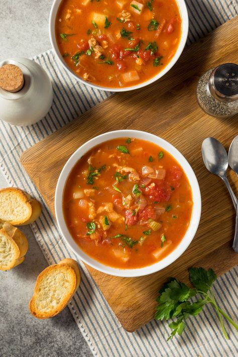 Ina Garten Manhattan Clam Chowder - Ina Garten Eats Skinnytaste Clam Chowder, Manhattan Crab Soup, Clam Chowder Recipe Manhattan, Recipes Using Clam Juice, Spicy Clam Chowder, Recipes With Clam Juice, Manhattan Clam Chowder Recipe Best, Outback Clam Chowder Recipe, Manhattan Chowder