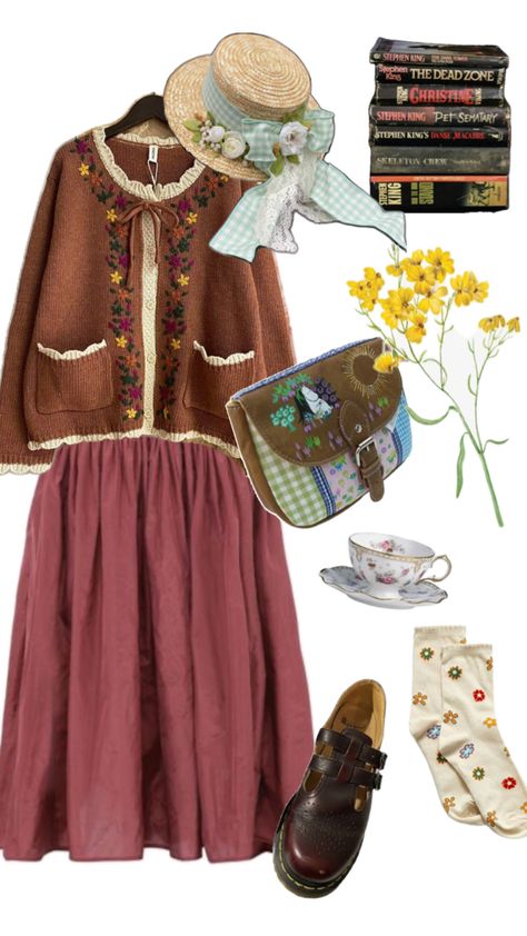 a cute fit I made <3 #grandmacore #aesthetic #stevenking Old Lady Outfit, Grandmacore Aesthetic Outfit, Grandmacore Fashion, Cute Old Lady, Grandmacore Outfit, Grandmacore Aesthetic, Lady Outfit, Steven King, Grandma Core