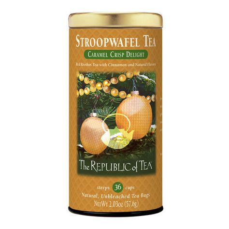 The Republic of Tea Stroopwafel Herbal Tea 36 Count by World Market Best Tea Brands, Unique Drinks, Tea Flavors, The Republic Of Tea, Cozy Tea, Unique Drink, Stroopwafel, Rooibos Tea, Tea Brands