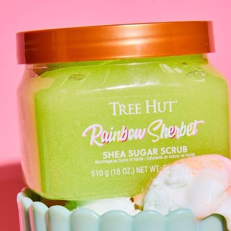 Tree Hut on Instagram: "Need a sweet treat? ✨   Look & smell like a snack all summer long with juicy notes of key limes, yummy lemon, and sweet sugar in our Rainbow Sherbet sugar scrub! ☀️🍨  Shop in-stores and online at @target 🛍️  #treehut #treehutcollection #bodycareroutine" Smell Like A Snack, Key Limes, Rainbow Sherbet, Tree Hut, Body Care Routine, Birthday List, Limes, Key Lime, Sweet Treat