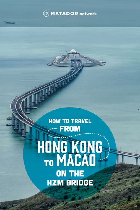 The Hong Kong-Zhuhai-Macao Bridge opened in October 2018 and connects the three cities via public bus service. Here’s how to travel across the bridge. Hong Kong-zhuhai-macao Bridge, Chinese Visa, Zhuhai, Bus Terminal, Double Decker Bus, South China Sea, Bus Ride, The Bridge, Car Rental