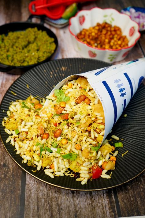 Sukha Bhel Mumbai Style | chili pepper, Mumbai | Sukhi Bhel I used to buy Rs.5 sukha bhel everyday when I used to go to office; typically travel time was long so you would need something to munch. and... | By Meghna's Food Magic Bhelpuri Photography, Sukhi Bhel Recipe, Bhel Recipe, Food Magic, Rs 5, Chaat Recipe, Indian Street, Indian Street Food, Travel Time