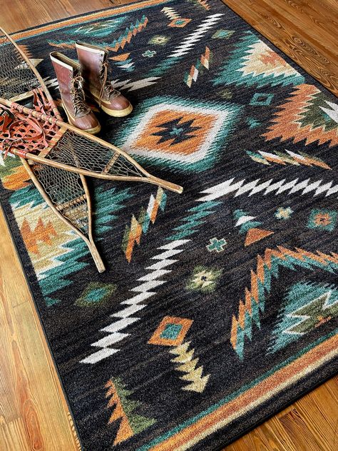 Fabric Content: 100% EnduraStran tm Nylon Backing: PolypropylenePile Height: 3/8" Western Rug, Black Bear Decor, Cabin Rugs, Moose Decor, Grand Lodge, Rustic Clock, Luxury Floor, Future Room, Texas House