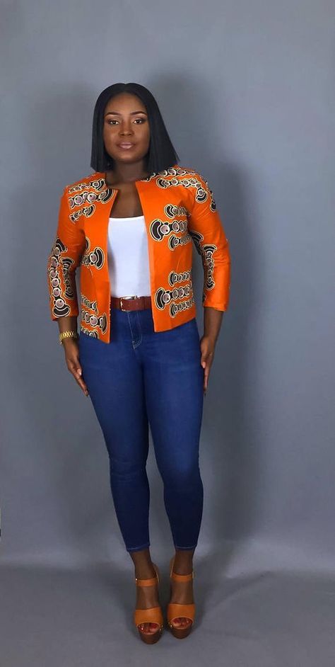 962e56a8a0b0420d87272a682bfd1e53desc52429318ri Ankara Jackets, African Blouses, African Print Tops, African Dresses Modern, African Wear Dresses, Afrikaanse Mode, African Fashion Ankara, African Fashion Modern, African Fashion Women Clothing