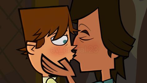 Noah Kissing Cody Total Drama, Total Drama Kissing, Noah X Cody Total Drama, Total Drama Noah X Cody Fanart, Noah X Cody Matching Pfps, Noah And Cody Total Drama Matching Pfp, Noco Total Drama Kiss, Total Drama Cody X Noah, Total Drama Island Noah X Cody