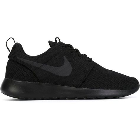 Nike Roshe 1 Sneakers (£64) ❤ liked on Polyvore featuring shoes, sneakers, nike, black, woven sneakers, black shoes, lacing sneakers and lace up sneakers Sneakers Nike Black, Flat Lace Up Shoes, Black Shoes Sneakers, Nike Sneakers Outfit, Black Lace Up Shoes, Wedding Casual, Nike Free Runners, Shoes Diy, Woven Shoes