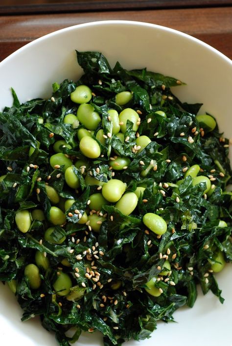 Asian Kale, Edamame Salad, Detox Soup, Potluck Dishes, Eat Salad, Yummy Salad Recipes, Vegan Salad, Easy Weeknight, Top Recipes