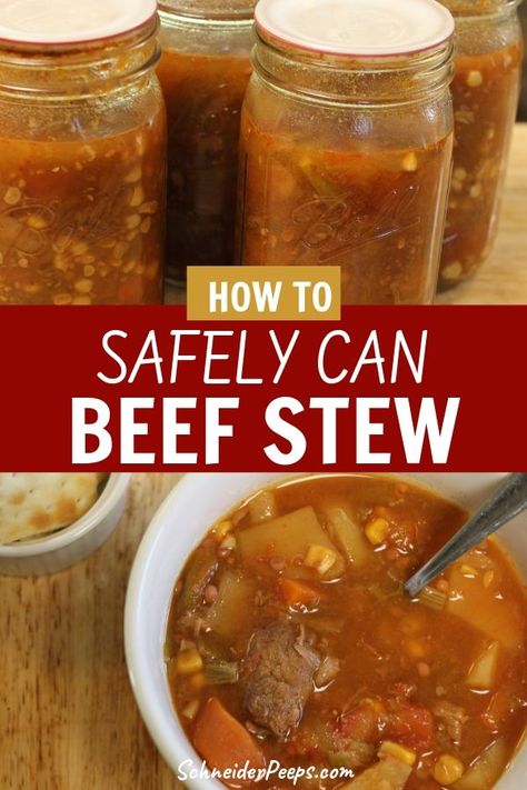 Pressure Canning Stew, How To Can Beef Pressure Canning, How To Can Stew, How To Can Homemade Beef Stew, Pressure Canning Beef Stew, Canning Beef Stew Pressure, Canning Beef Stew Raw Pack, How To Can Beef Stew, Canned Beef Stew Recipes