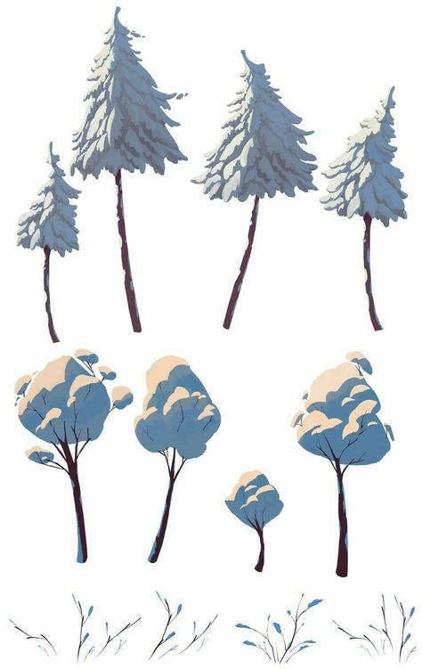 Winter Backgrounds, Concept Art Tutorial, Winter Background, Background Drawing, Arte Sketchbook, Digital Painting Tutorials, Landscape Drawings, Environment Concept Art, Digital Art Tutorial