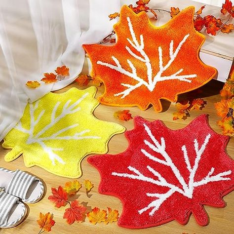 $38.99 Fall Bathroom Rugs Thanksgiving Day Doormats Fall Maple Autumn Kitchen Mat Non Slip Floor Mat Decorative for Kid Home Festival Holiday Decoration Bedroom 23.6" x 25.6"(Yellow, Orange, Red, 3 Pcs) Autumn Kitchen, Fall Bathroom, Fall Doormat, Laundry Room Rugs, Autumn Inspired, Non Slip Flooring, Shower Mat, Decorative Elements, Kitchen Mat