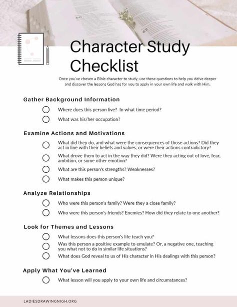 Are you looking to deepen your understanding of the Bible and gain new insights into its timeless teachings? If so, a Bible character study can be a great help. Be sure to grab your Free printable guide to help you get started today! John Bible Study Guide, Writing A Bible Study, Bible Study Template Free, Character Study Bible, Bible Character Study Template, Character Bible Study, Study Bible Ideas, Bible Study Templates Free Printables, Books Of The Bible Printable Free