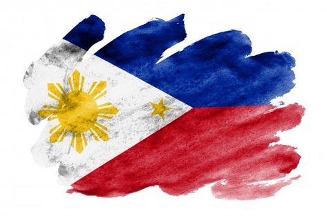 Philippines flag is depicted in liquid w... | Premium Photo #Freepik #photo #watercolor #paint #flag #world Philippine Flag Aesthetic, Philippine Flag Art Design, Phillipines Flag Aesthetic, Philippine Flag Tattoo, Philippine Flag Art, Philippine Flag Wallpaper, Filipino Tattoo, About Philippines, Filipino Flag