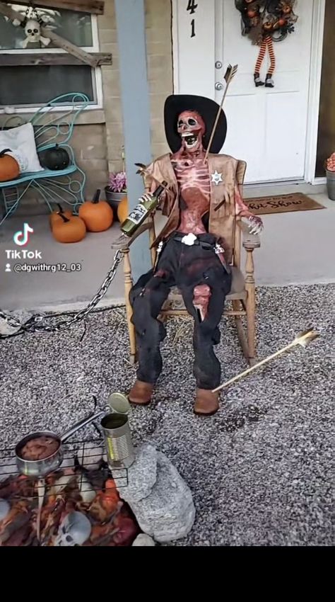 Haunted Towns, Saloon Decor, Skeleton Cowboy, Halloween Camping, Western Saloon, Wild West Theme, Western Theme Party, Cowboy Decorations, Western Parties