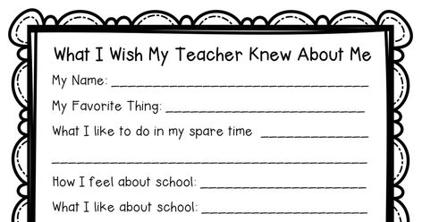 What I Wish My Teacher Knew About Me.pdf - Google Drive What I Want My Teacher To Know About Me, What I Wish My Teacher Knew About Me, I Wish My Teacher Knew Jar, Hidden Words In Pictures, I Wish My Teacher Knew, Community Circle, Intermediate Classroom, Smart Goals Worksheet, Maths Display