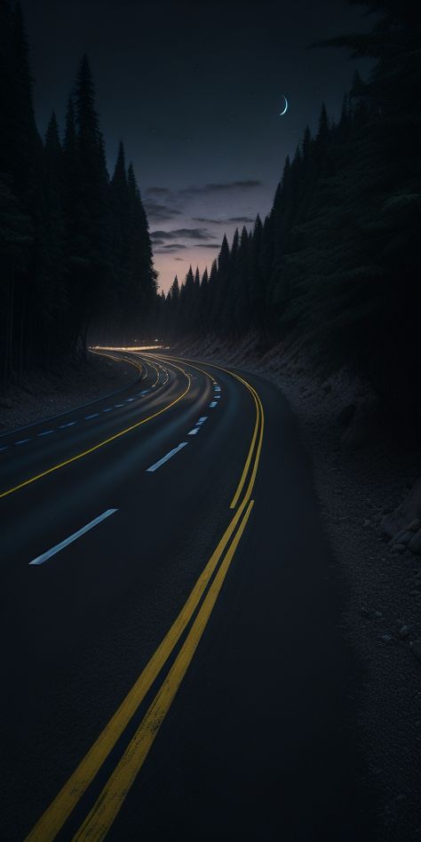 Aesthetic Background Images For Editing, Night Road Wallpaper, Night Road Aesthetic, Dark Homescreen Wallpaper, Late Night Road, Iphone Wallpaper Night, Road Aesthetic, Night Road, Hacker Wallpaper