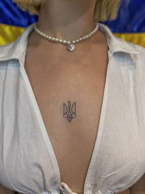 Small Tattoos Ukraine, Made In Ukraine Tattoo, Ukrainian Tattoo Ideas, Ukraine Tattoo Ideas, Ukraine Tattoo, Ukrainian Tattoo, Trident Tattoo, Secret Tattoo, Irish Tattoos