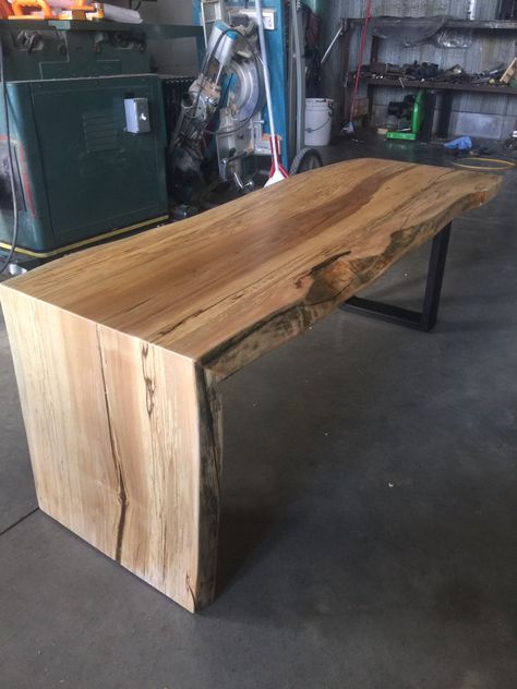 Waterfall Live Edge Table, Wood Waterfall Coffee Table, Live Edge Waterfall Desk, Waterfall Edge Table, Live Edge Waterfall Table, Waterfall Table Diy, Waterfall Wood Countertop, Waterfall Edge Desk, Waterfall Dining Table