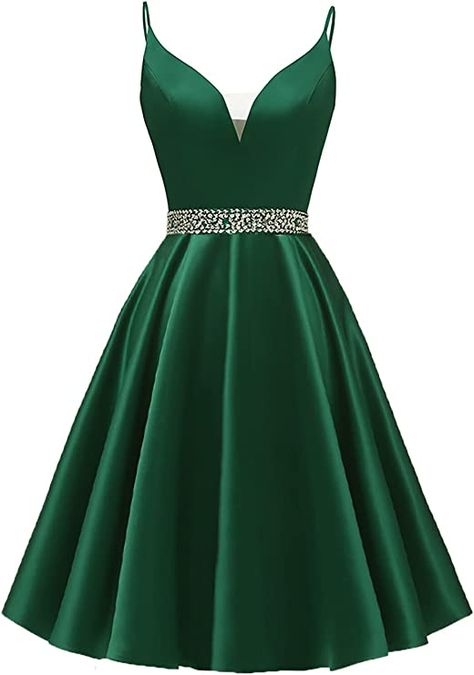 Cute Bridesmaid Dresses Short, Green And Gold Party Dress, Sage Green Grad Dresses Grade 8, Short Green Dress Outfit, Ball Dresses Short, Dresses For Damas, Dress Ideas For Wedding Guest, Green Prom Dresses Short, Green Short Dresses