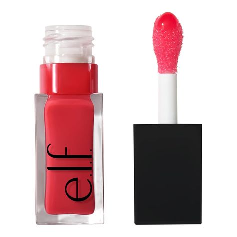 e.l.f. Glow Reviver Lip Oil, Nourishing Tinted Lip Oil For A High-shine Finish, Infused With Jojoba Oil, Vegan & Cruelty-free, Red Delicious Elf Make Up, Tinted Lip Oil, Pomegranate Oil, E.l.f. Cosmetics, Gloss À Lèvres, Natural Lip Colors, Elf Cosmetics, Apricot Oil, Elf Makeup