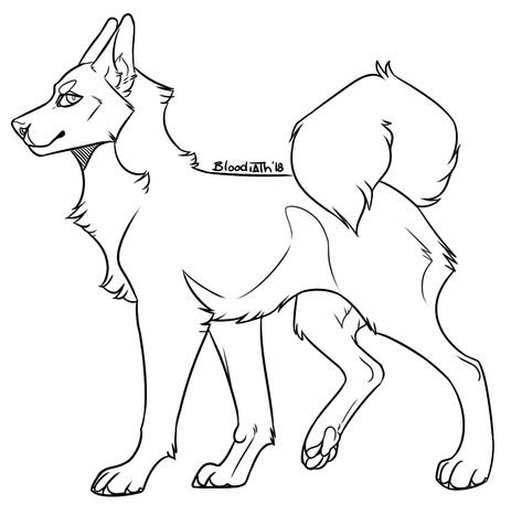 Free 2 Use Husky by Bloodiath on DeviantArt Husky Oc Art, Husky Drawing, Wolf Base, Dog Design Art, Canine Art, Wolf Drawing, Horse Drawing, Funny Doodles, Wolf Art