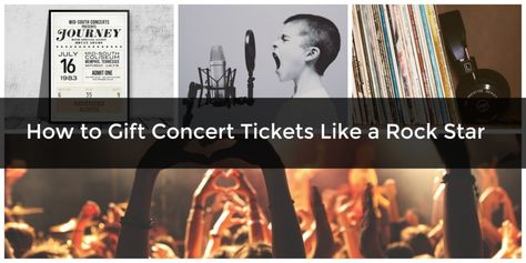 giving concert tickets as a gift Tickets Gift Ideas, Tickets As A Gift, Concert Gift Ideas, Concert Tickets Gift, Billy Joel Concert, Journey Concert, Concert Ticket Gift, Kenny Chesney Concert, Singing Telegram