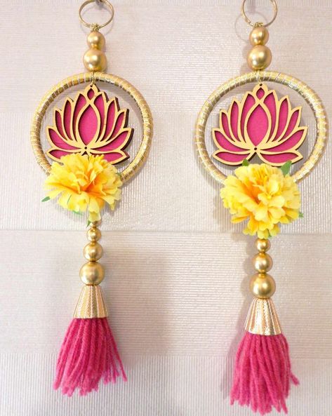 Anbay® MDF Pichwai Kamdhenu and Lotus Bangle Hanging is a beautiful wall-hanging which is Ideal to be used in your Home temple ,Entrance, Gate or just as decorative .Both the Kamdhenu and Lotus are sacred and considered to bring peace and prosperity into your homes and life .You also get a Shubh Labh Sticker that can be attached to the lotus hanging
Specifications Mdf Lotus Hanging, Divali Decoration, Lotus Hanging, Lotus Bangle, Diwali Items, Temple Entrance, Handmade Decorative Items, Shubh Labh, Pooja Decor