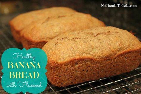 Flaxseed Recipes, Double Recipe, Flax Seed Recipes, Healthy Banana Bread, Healthy Banana, Keto Brownies, Healthy Recipe Videos, No Thanks, Sweet Breads