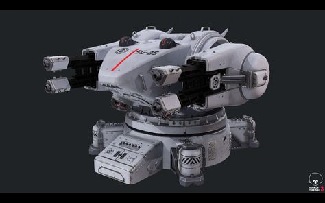 ArtStation - Sci-Fi Turret, Ramil Zaripov ibn_rashit Sci Fi Anti Air Turret, Sci Fi Turret, Sci Fi Space Station, Sci Fi Ship, Spaceship Interior, Futuristic Robot, Military Gear Tactical, Sci Fi Environment, Aztec Warrior