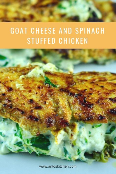 Spinach And Goat Cheese, Spinach Goat Cheese, Chicken Masala Recipe, Keto Dinner Recipe, Goat Cheese Stuffed Chicken, Crockpot Chicken Thighs, Cheese Keto, Creamy Jalapeno, Keto Healthy