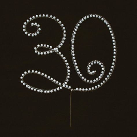 Pearl 30 Birthday Anniversary Cake Topper by myfrivolities on Etsy, $30.00 30th Anniversary Cake, 30 Cake Topper, 30 Anniversary, 30th Anniversary Parties, 30 Cake, Anniversary Cake Topper, Pearl Anniversary, Pearl Party, Anniversary Decor