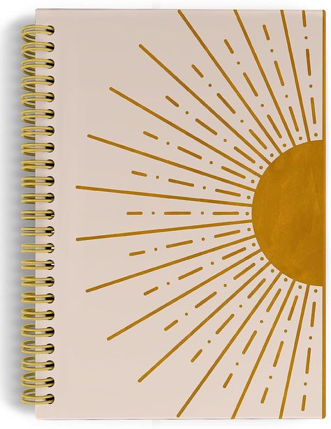 Bujo Sun Theme, Boho Journal Ideas, Boho Notebook Cover, Notebook Ideas Cover Design, Book Spine Design, Notebooks Design, Organized Desk, Boho Journal, Creative Notebooks