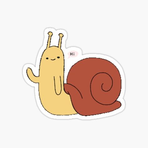 Adventure Time Stickers Printable, Roberta Core, Adventure Time Snail, Adventure Time Cute, Work Immersion, Adventure Time Stickers, Hi Sticker, Snail Sticker, Art Pad