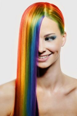 Rainbow hair Multicolored Hair, Ombré Hair, Rainbow Hair, Hair Photo, Crazy Hair, Hair Dos, Hatsune Miku, Pretty Hairstyles, Pretty Woman