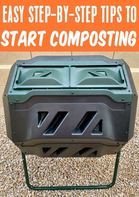 Compost Bin DIY Compost Bin Tumbler, Growing Strawberries Vertically, Best Compost Bin, How To Start Composting, Start Composting, Home Composting, Composting 101, Mason Jar Herb Garden, Compost Bin Diy