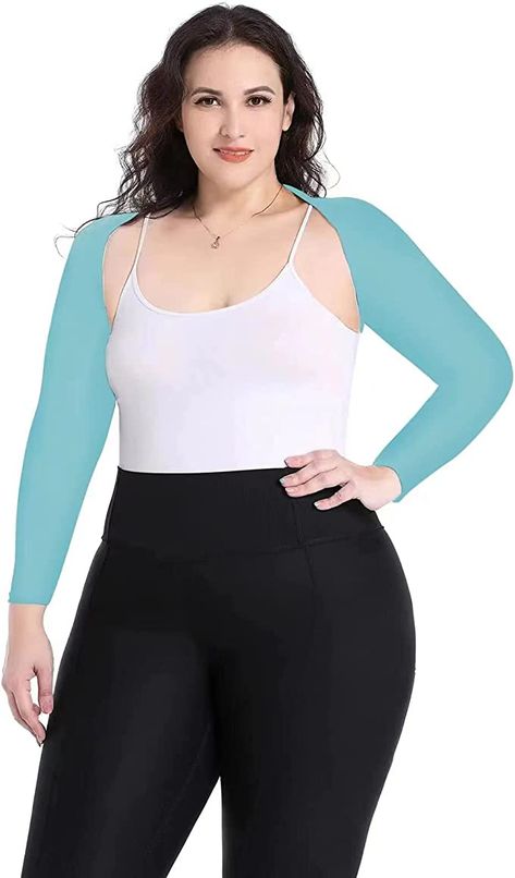 Amazon.com: Plus Size Arm Compression Shaper Cooling Shawl Arm Sleeves Wrap Slimmer Sleeves for Women Sun Protection Comfortable & Breathable Anti-UV Golf & Outdoor Sports Driving Cooler Shrug (XXL, Black) : Sports & Outdoors Arm Sleeves For Women, Sleeves For Women, Compression Sleeves, Arm Sleeves, Play Tennis, Find Color, Arm Sleeve, Chorus, Spandex Fabric