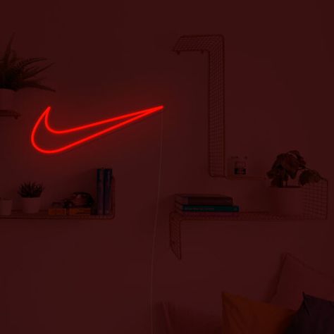 Couleur: Rouge, Taille: 50cm x 19cm Neon Ideas, Neon Sneakers, Neon Decor, Neon Signs, Neon, Nike, Led, Sneakers