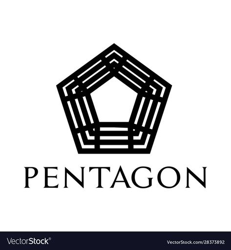 Pentagon Building, Pentagon Logo, Building Logo, Design Printable, Logo Design Inspiration, Atari Logo, Icon Illustration, Vector Logo, Vector Design