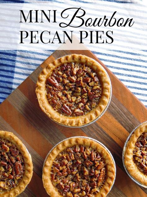 Mini Bourbon Pecan Pies are perfect for Thanksgiving entertaining. This pecan pie recipe used bourbon for a little kick of flavor that is nutty and woody. Food Blogger Elle Talk #PecanPie #PieRecipe #DessertRecipe #Bourbon Mini Pecan Pie Recipes, Miniature Desserts, Mini Pie Maker, Mini Pie Recipes, Bourbon Pecan Pie, Mini Pecan Pies, Pecan Pies, Thanksgiving Recipe, Dessert Simple